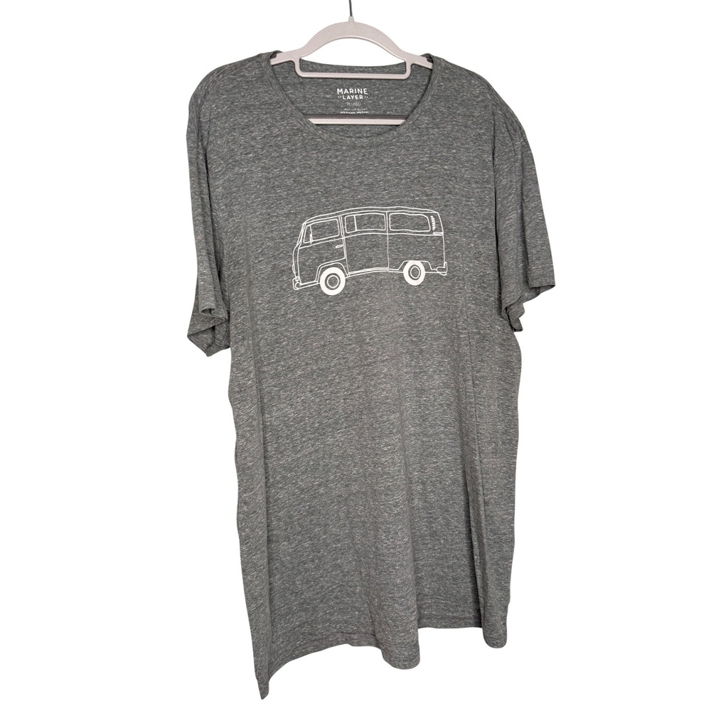 Marine Layer grey short sleeve bus graphic t-shirt